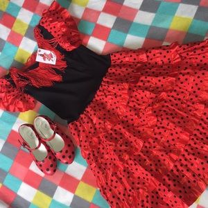 Girls Flamenco Dress & Shoes from Madrid